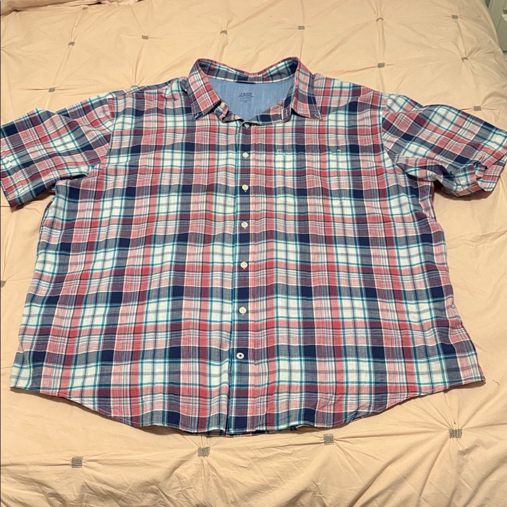 Izod Multicolor Plaid Shirt 3XL by Izod